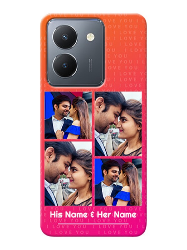Custom Vivo Y36 custom back covers: I Love You Pink Design