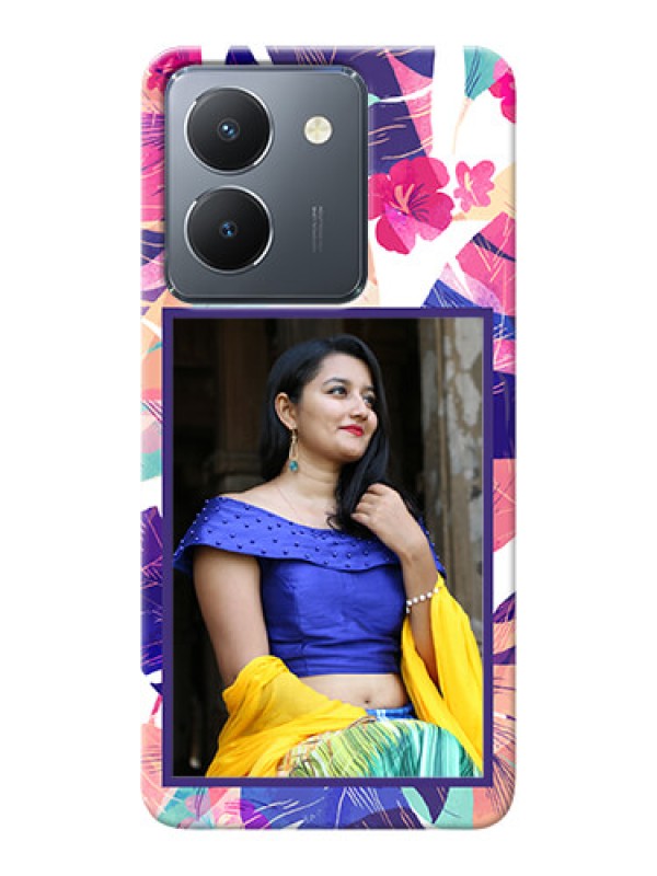 Custom Vivo Y36 Personalised Phone Cases: Abstract Floral Design