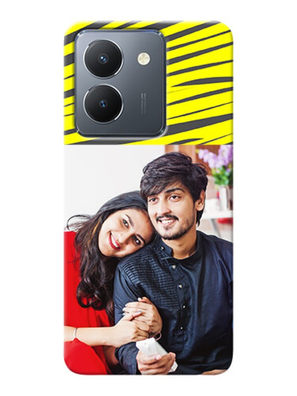 Custom Vivo Y36 Personalised mobile covers: Yellow Abstract Design