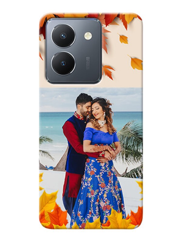 Custom Vivo Y36 Mobile Phone Cases: Autumn Maple Leaves Design