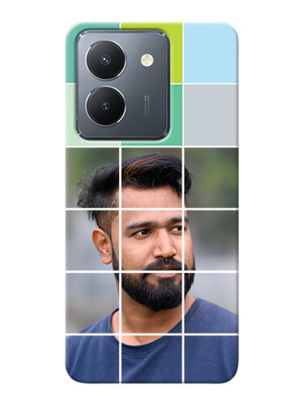 Custom Vivo Y36 personalised phone covers with white box pattern