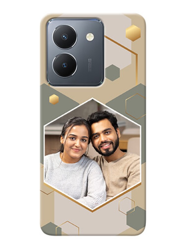 Custom Vivo Y36 Photo Printing on Case with Stylish Hexagon Pattern Design
