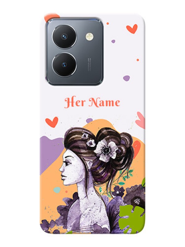 Custom Vivo Y36 Personalized Phone Case with Woman And Nature Design