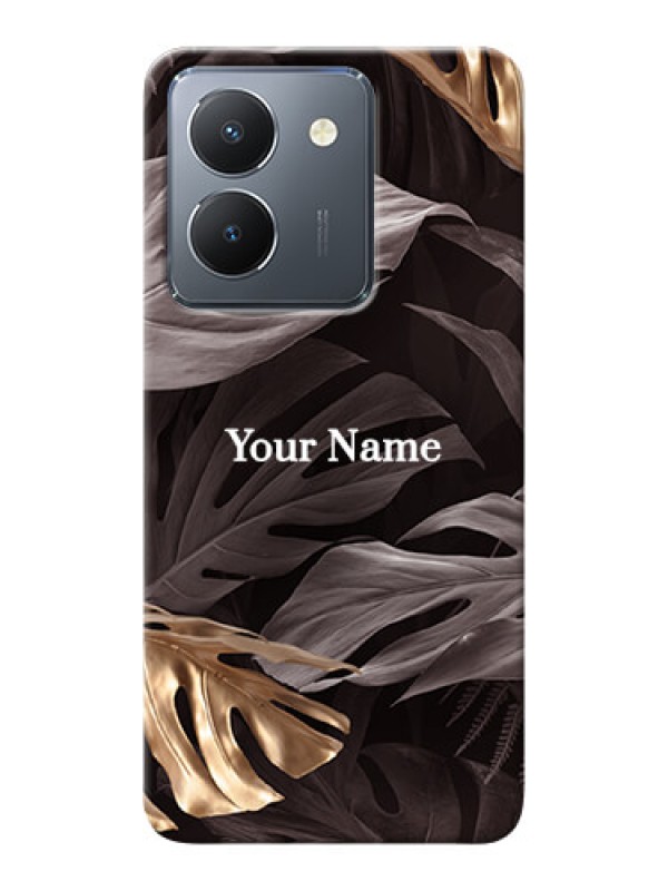 Custom Vivo Y36 Personalised Phone Case with Wild Leaves digital paint Design