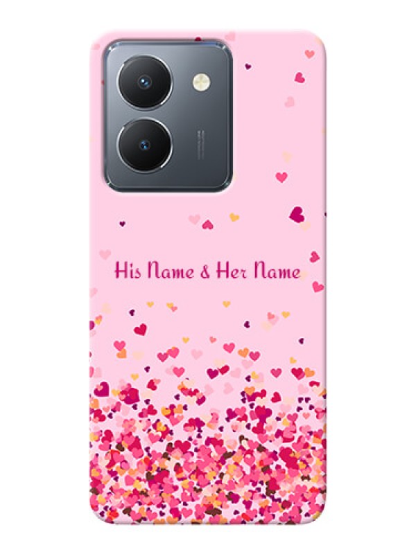 Custom Vivo Y36 Photo Printing on Case with Floating Hearts Design