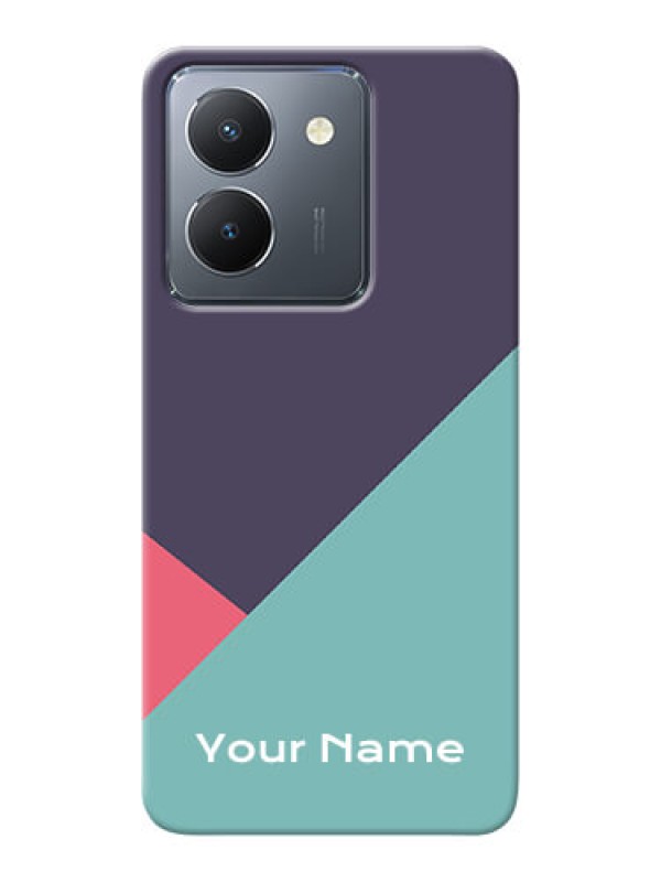 Custom Vivo Y36 Custom Mobile Case with Tri Color abstract Design