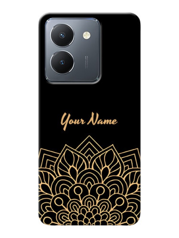 Custom Vivo Y36 Custom Phone Case with Golden mandala Design
