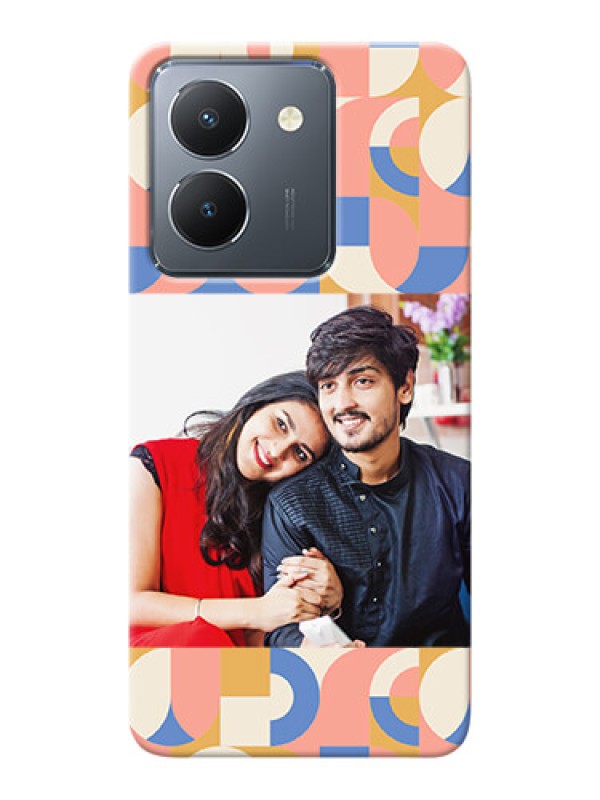 Custom Vivo Y36 Photo Printing on Case with Semiwithcircle Maze Pattern Design