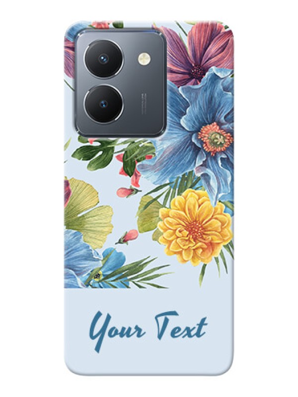 Custom Vivo Y36 Custom Mobile Case with Stunning Watercolored Flowers Painting Design