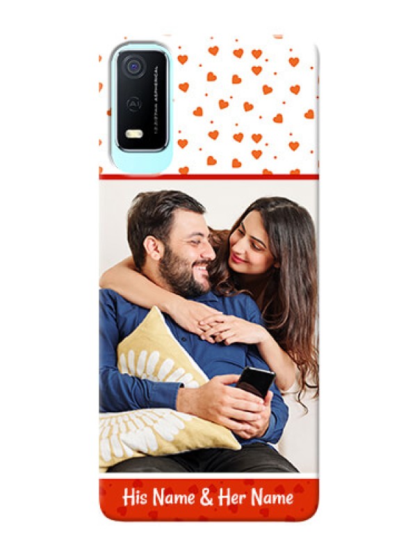 Custom Vivo Y3s Phone Back Covers: Orange Love Symbol Design