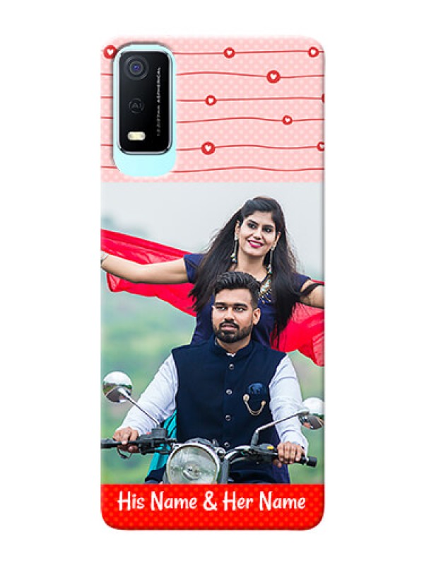 Custom Vivo Y3s Custom Phone Cases: Red Pattern Case Design