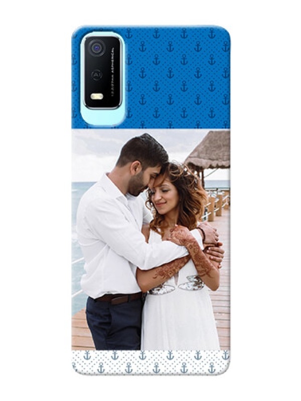 Custom Vivo Y3s Mobile Phone Covers: Blue Anchors Design