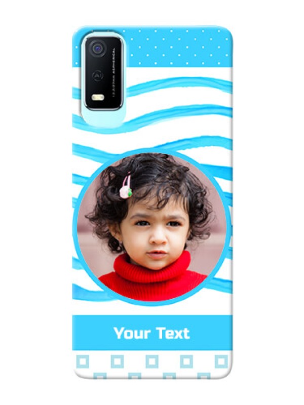 Custom Vivo Y3s phone back covers: Simple Blue Case Design