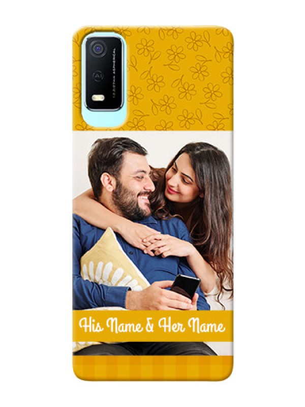 Custom Vivo Y3s mobile phone covers: Yellow Floral Design