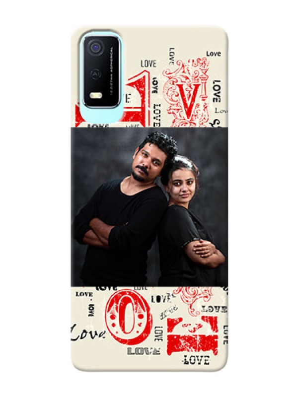 Custom Vivo Y3s mobile cases online: Trendy Love DesignCase
