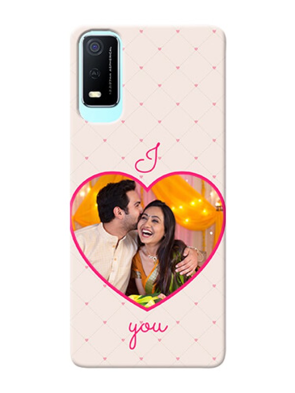 Custom Vivo Y3s Personalized Mobile Covers: Heart Shape Design