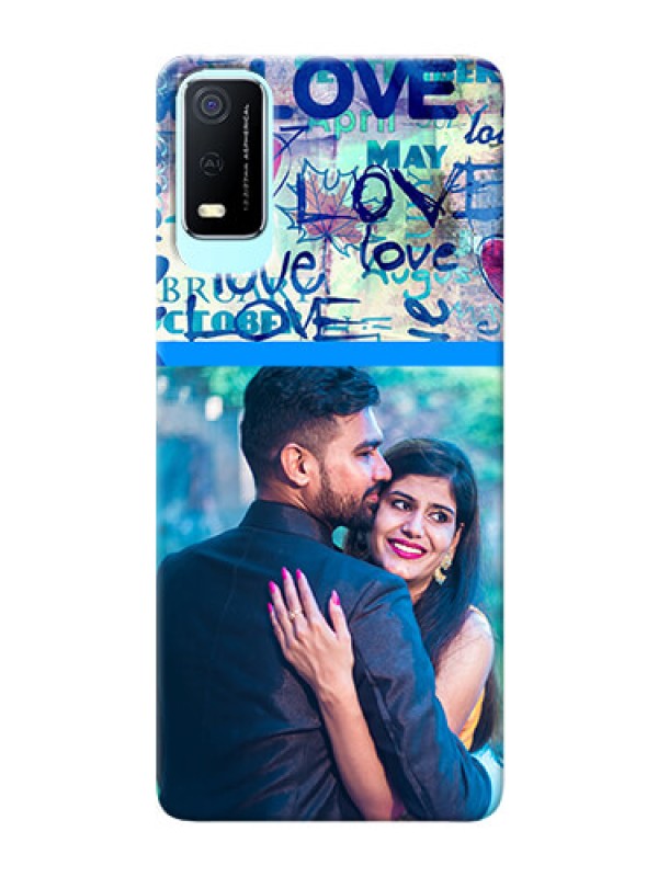 Custom Vivo Y3s Mobile Covers Online: Colorful Love Design