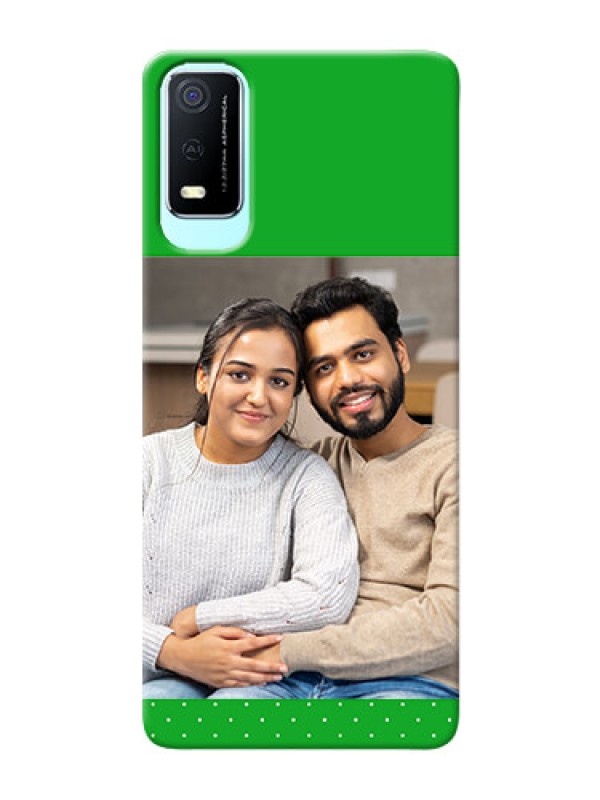 Custom Vivo Y3s Personalised mobile covers: Green Pattern Design