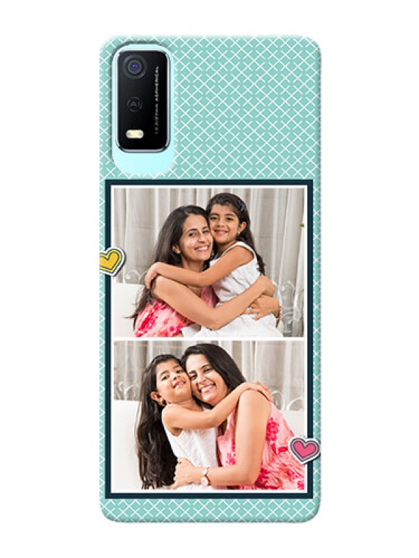 Custom Vivo Y3s Custom Phone Cases: 2 Image Holder with Pattern Design