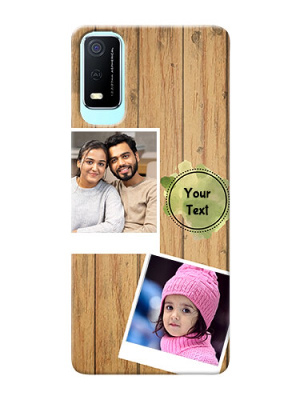 Custom Vivo Y3s Custom Mobile Phone Covers: Wooden Texture Design