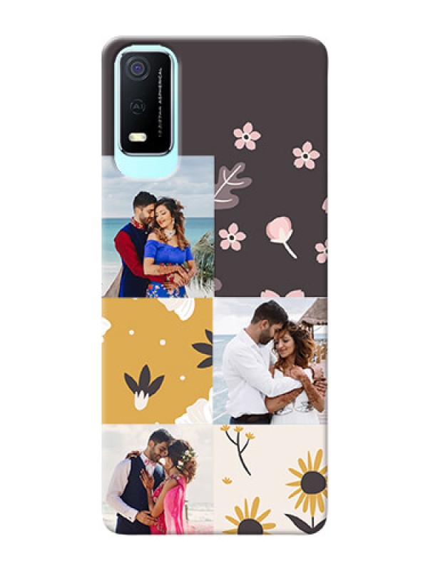 Custom Vivo Y3s phone cases online: 3 Images with Floral Design
