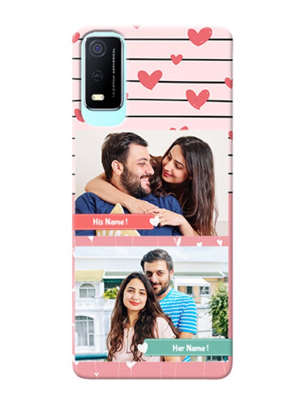 Custom Vivo Y3s custom mobile covers: Photo with Heart Design