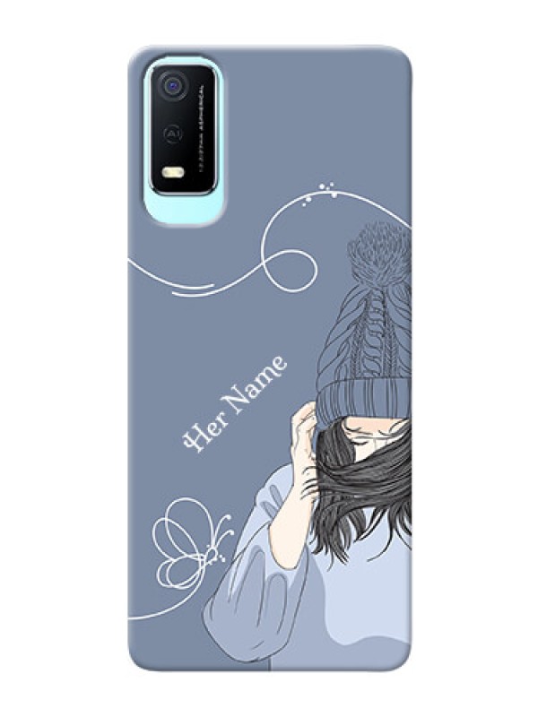 Custom Vivo Y3S Custom Mobile Case with Girl in winter outfit Design