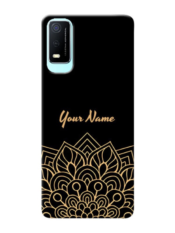 Custom Vivo Y3S Back Covers: Golden mandala Design