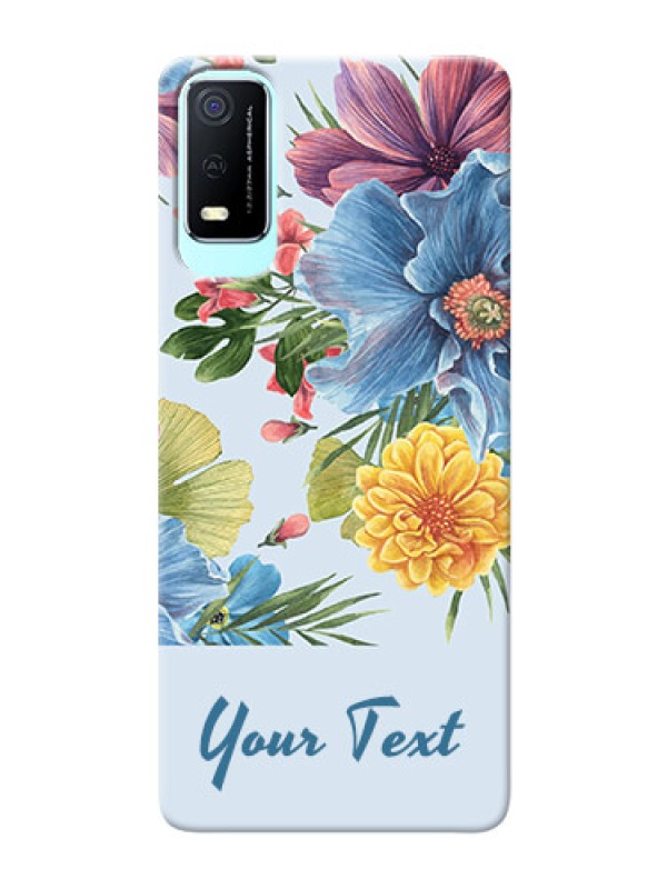 Custom Vivo Y3S Custom Phone Cases: Stunning Watercolored Flowers Painting Design