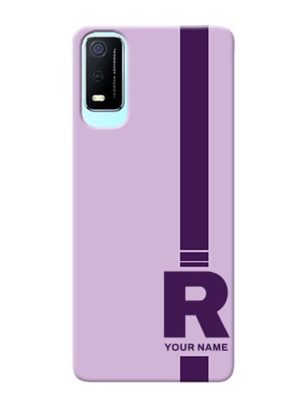Custom Vivo Y3S Custom Phone Covers: Simple dual tone stripe with name Design