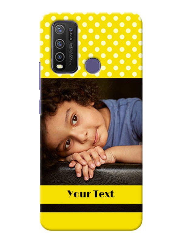 Custom Vivo Y50 Custom Mobile Covers: Bright Yellow Case Design