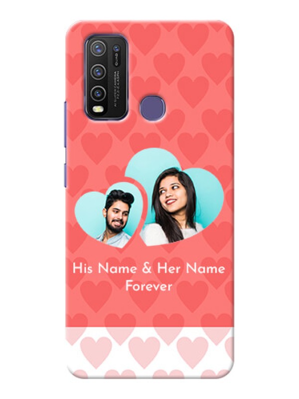 Custom Vivo Y50 personalized phone covers: Couple Pic Upload Design
