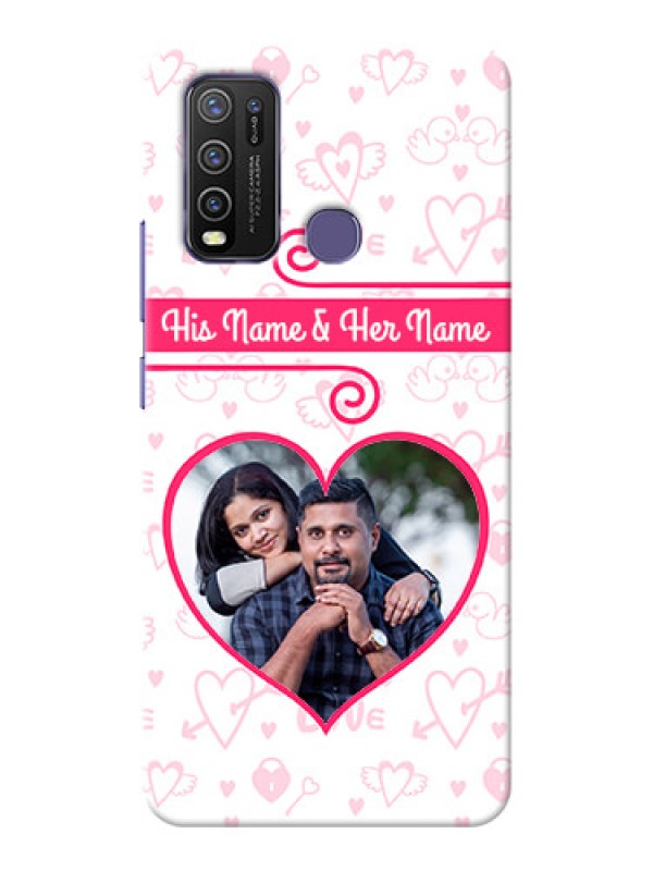 Custom Vivo Y50 Personalized Phone Cases: Heart Shape Love Design