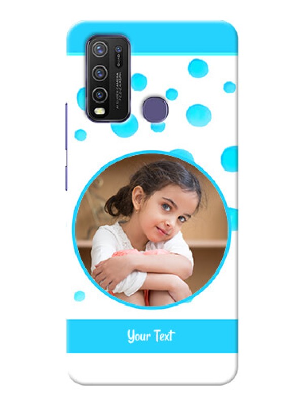 Custom Vivo Y50 Custom Phone Covers: Blue Bubbles Pattern Design