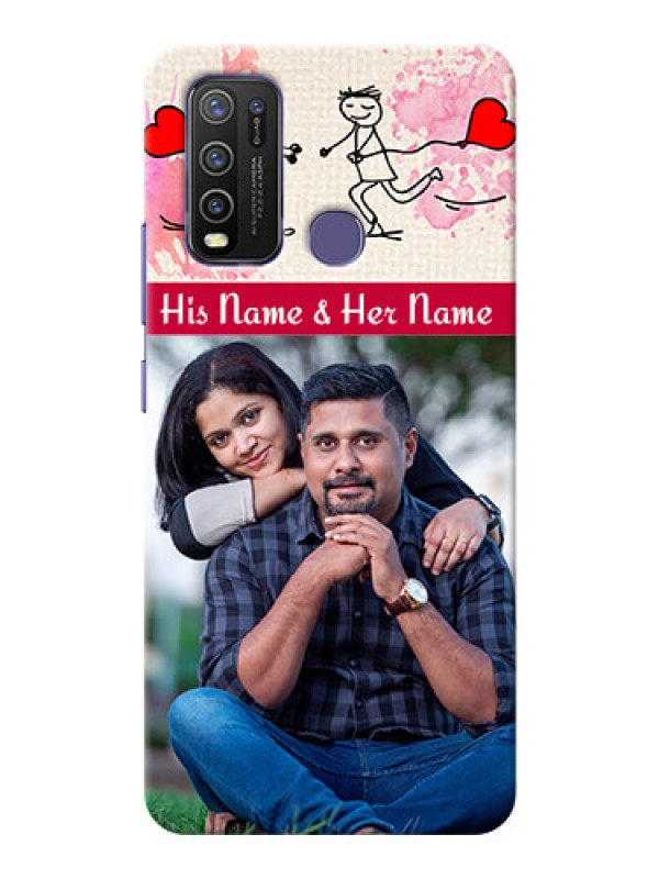 Custom Vivo Y50 phone back covers: You and Me Case Design