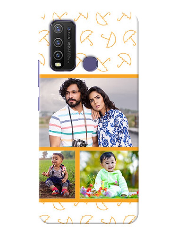 Custom Vivo Y50 Personalised Phone Cases: Yellow Pattern Design