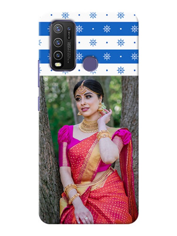 Custom Vivo Y50 custom mobile covers: Snow Pattern Design