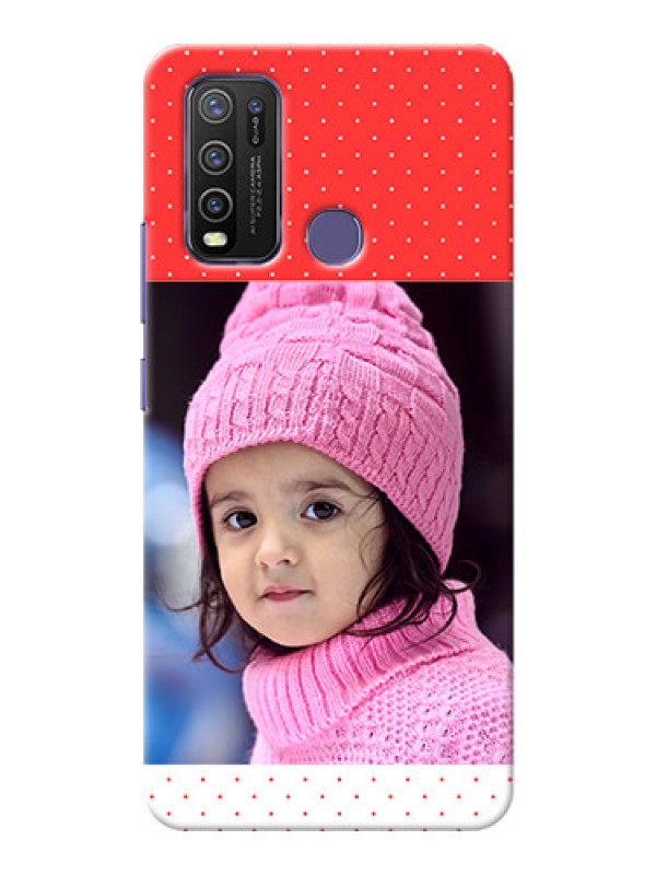 Custom Vivo Y50 personalised phone covers: Red Pattern Design