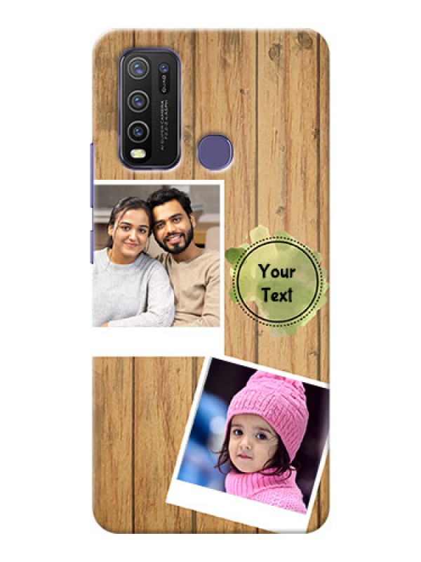 Custom Vivo Y50 Custom Mobile Phone Covers: Wooden Texture Design