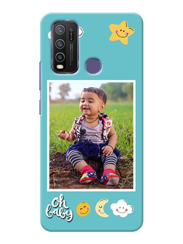 Custom Vivo Y50 Personalised Phone Cases: Smiley Kids Stars Design