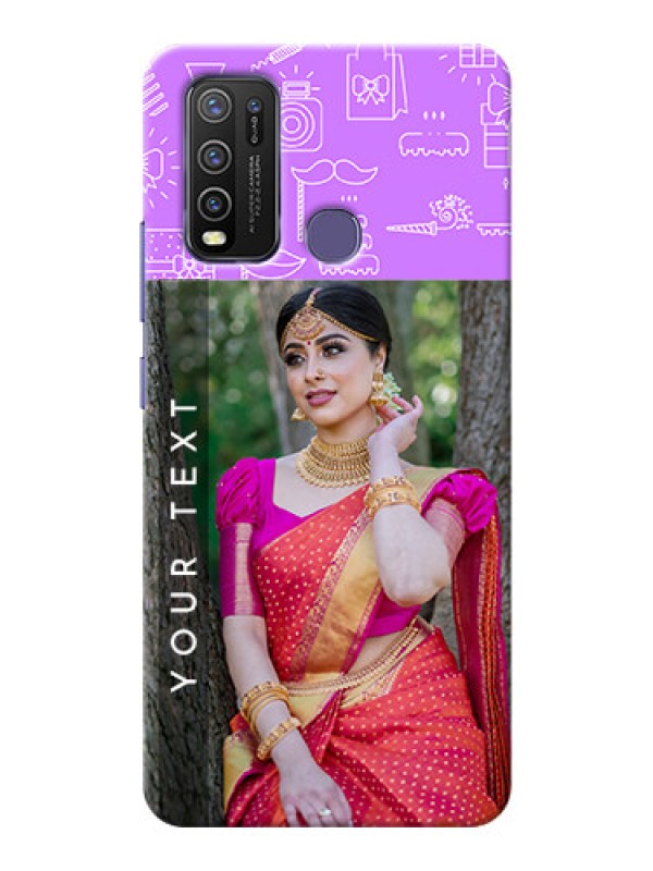 Custom Vivo Y50 Personalized Phone Cases: Birthday Icons Design