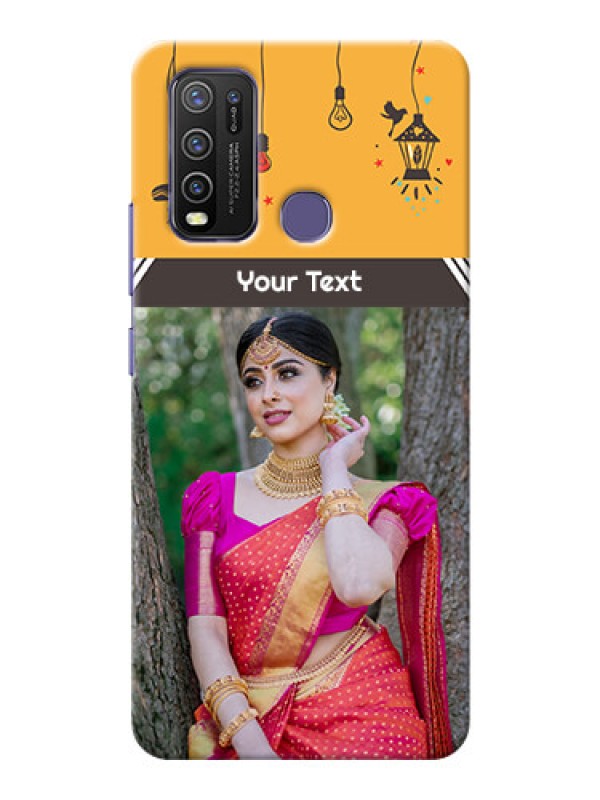 Custom Vivo Y50 custom back covers with Family Picture and Icons 