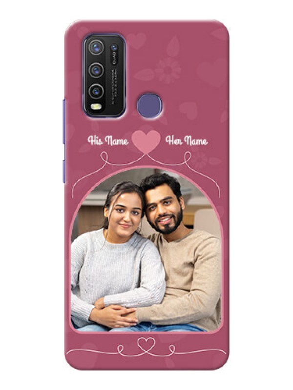 Custom Vivo Y50 mobile phone covers: Love Floral Design