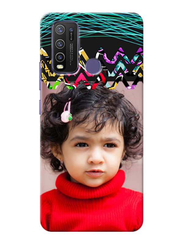 Custom Vivo Y50 personalized phone covers: Neon Abstract Design