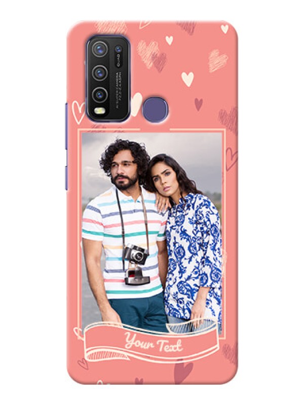 Custom Vivo Y50 custom mobile phone cases: love doodle art Design