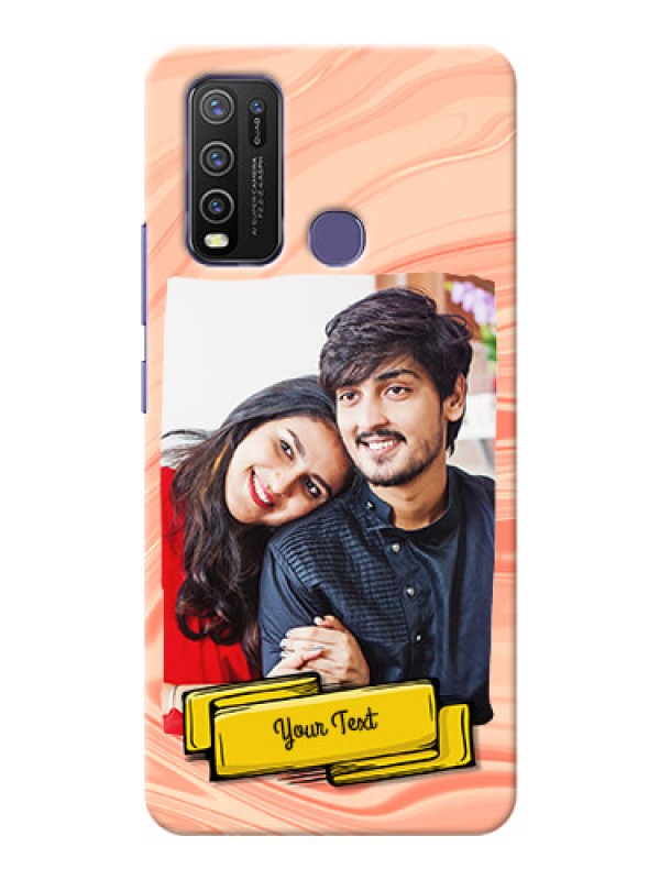 Custom Vivo Y50 Customized Phone Cases: Marble Texture Design