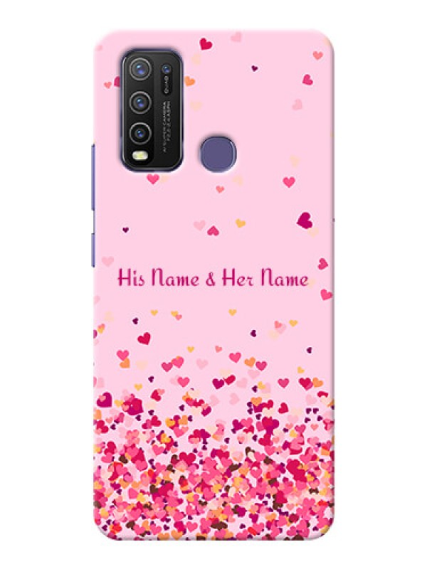 Custom Vivo Y50 Phone Back Covers: Floating Hearts Design