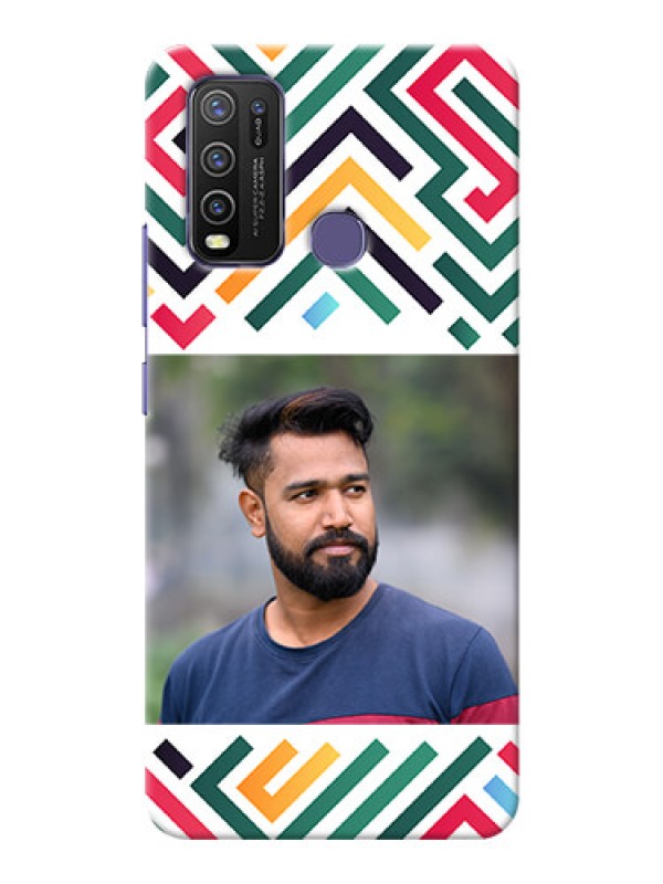 Custom Vivo Y50 Custom Mobile Case with Colorful Maze Pattern Design