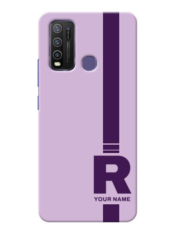 Custom Vivo Y50 Custom Phone Covers: Simple dual tone stripe with name Design