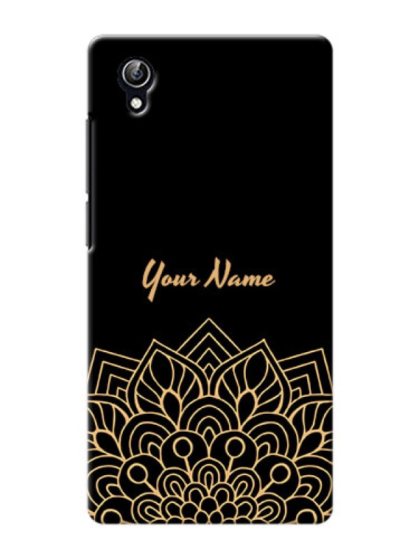 Custom Vivo Y51 L Back Covers: Golden mandala Design